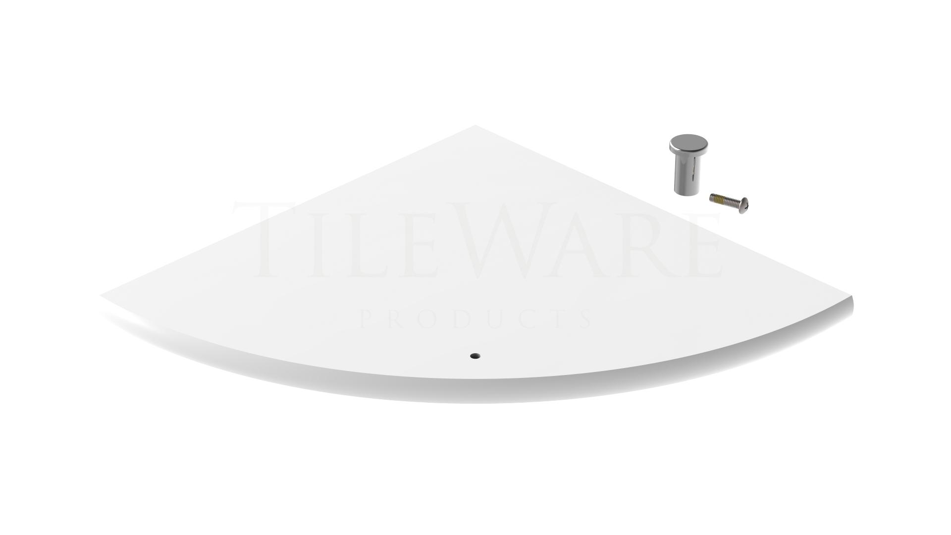Boundless 9 Corner Shelf with Shower Hook for Tile TileWare Products